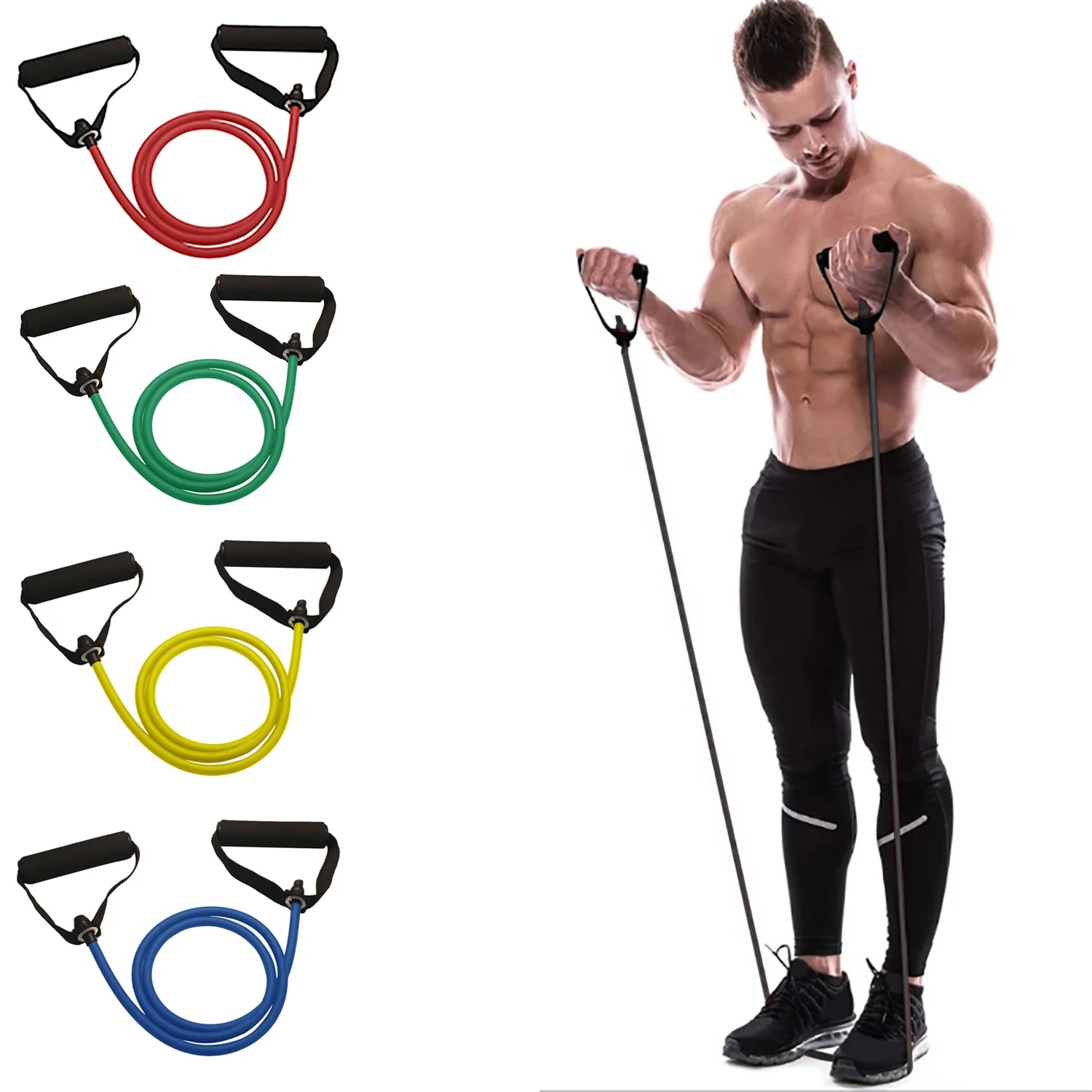 Resistance Bands With Handles, - Sports Equipment Club ulasan dan harga