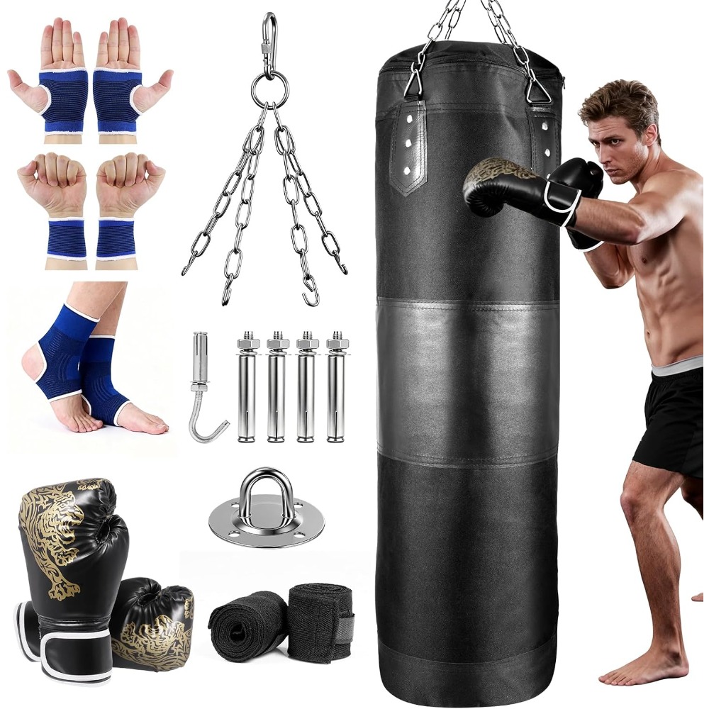 Punching Bag for Adults Leathe - Boxing Glove Set ulasan dan harga