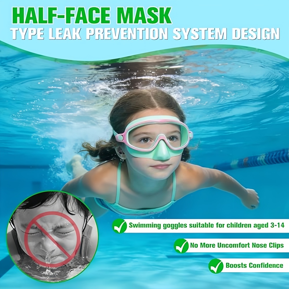 Kids Swimming Goggles with Nos - Swimming Goggles Anti Fog ulasan dan harga