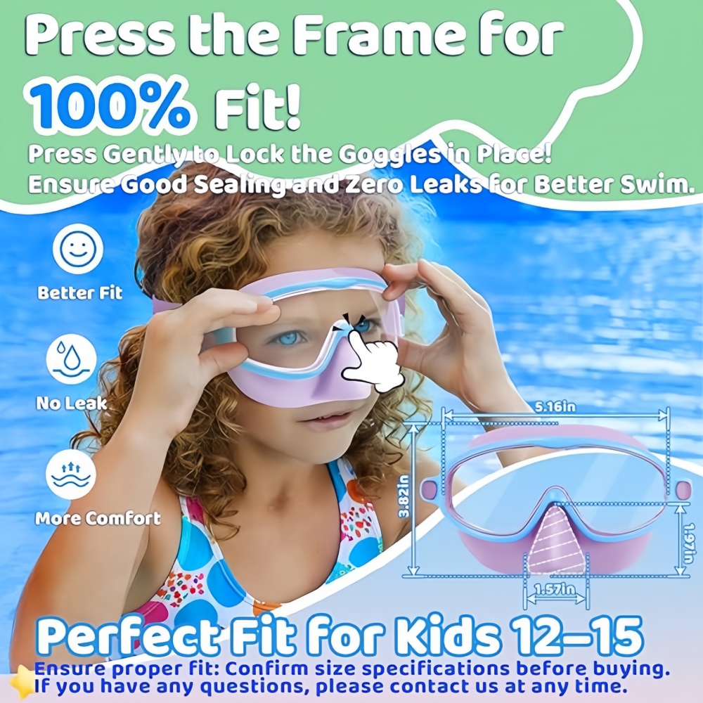 Kids Swimming Goggles with Nos - Swimming Goggles Anti Fog ulasan dan harga